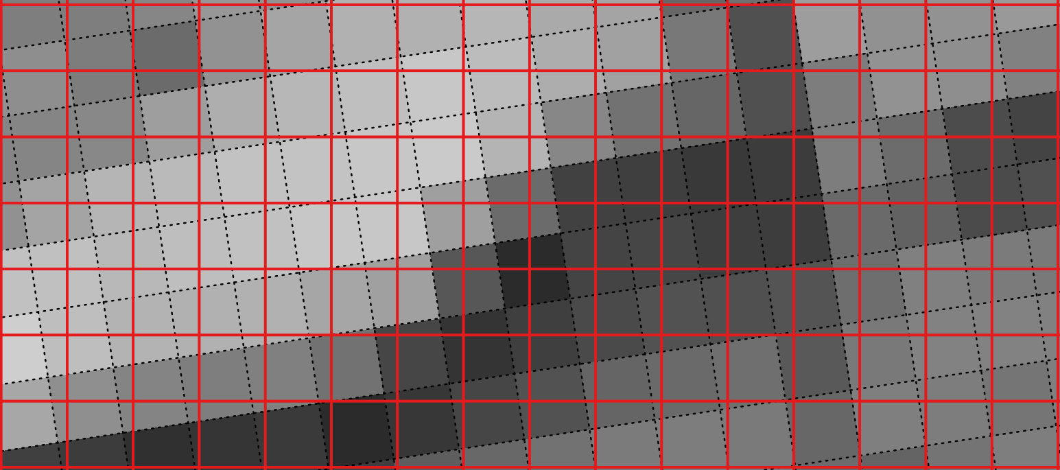 Mismatch in raster grids between two CRSs