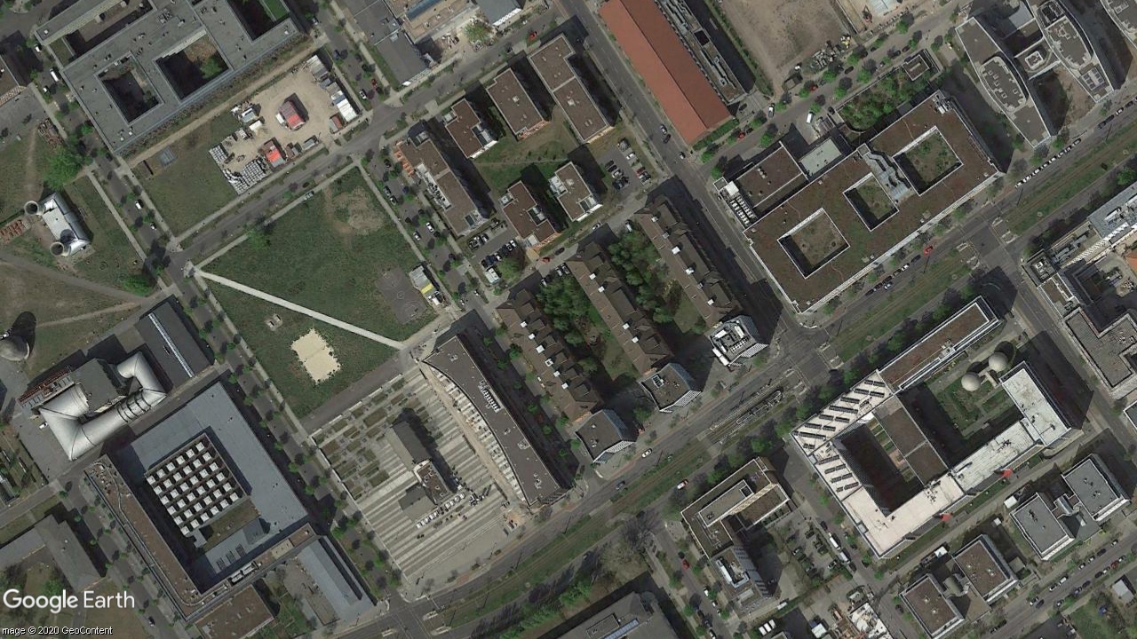 HU-Campus Adlershof from above in 2019 (Source: Google Earth Pro)