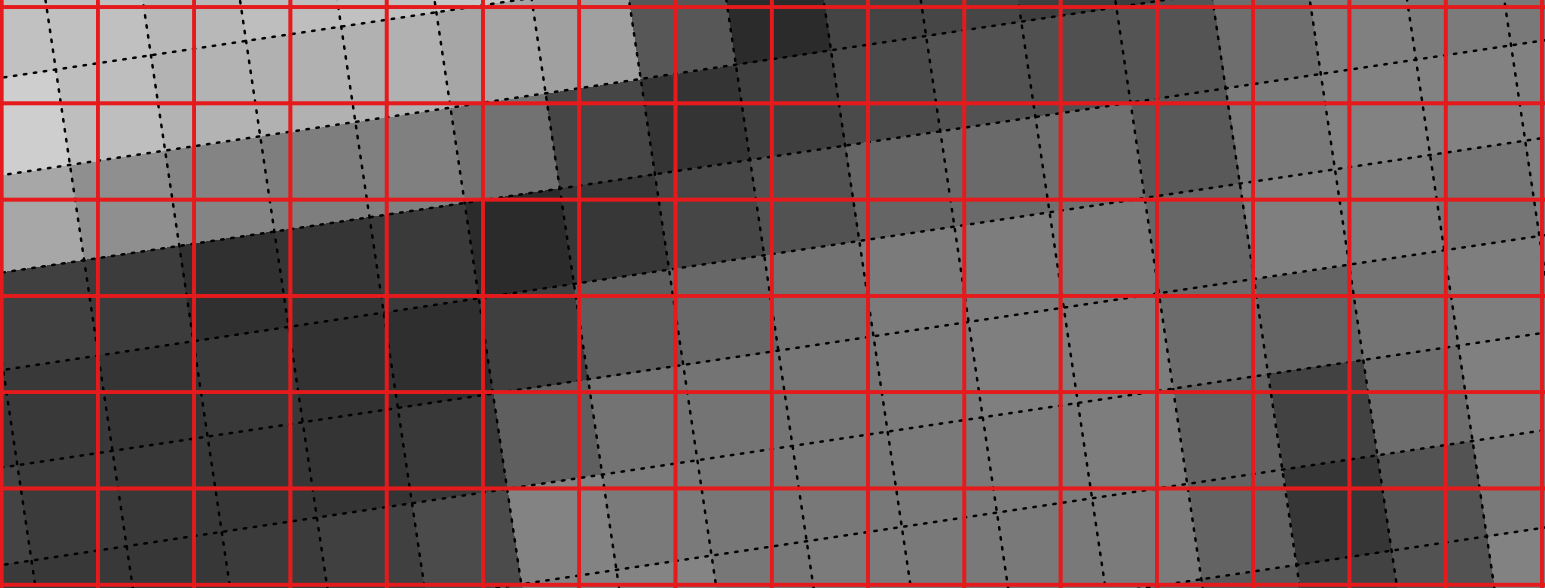 Mismatch in raster grids between two CRSs
